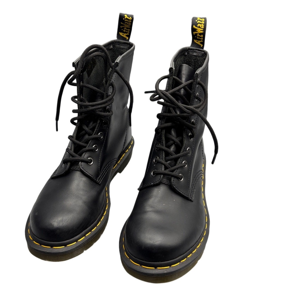 Dr. Martens Black Nappa Leather 8-Eye Combat Boots Womens Size 8 1460 W 11821002